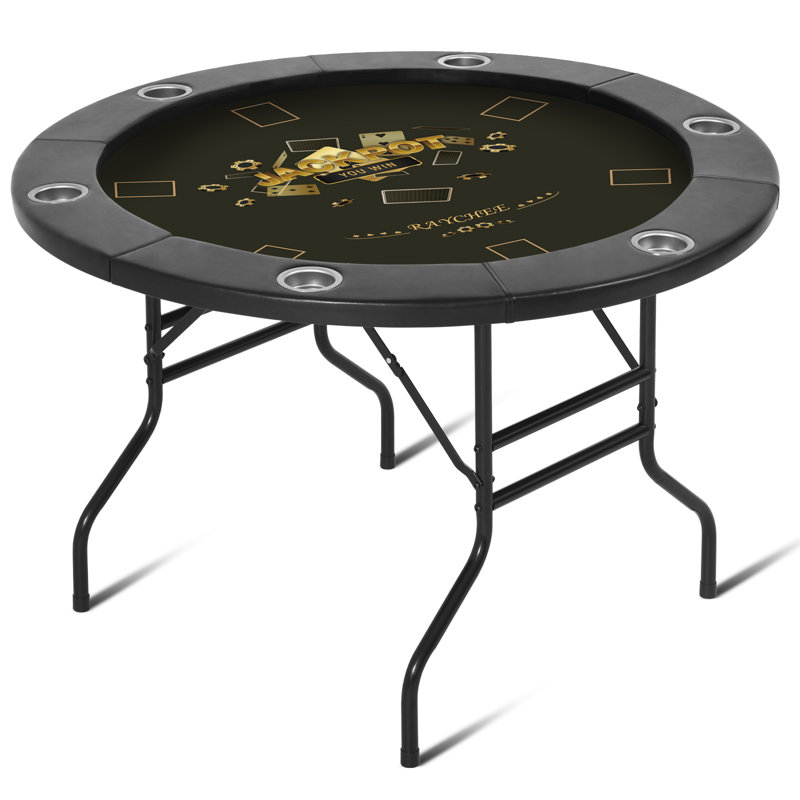 Kulamoon 46'' 6 Player Foldable Poker Table Wayfair